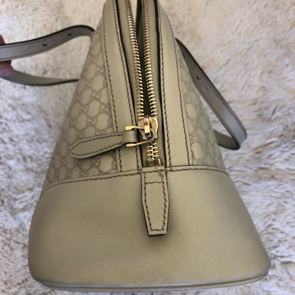 Gucci Microguccissima Gray Monogram Dome Satchel - Picture 6 of 8
